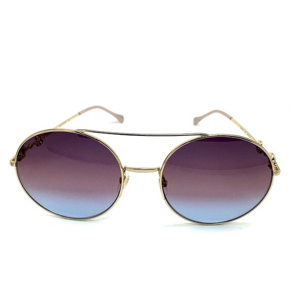 Gucci Women\'s Sunglasses GG0878S 004 59 20-140 Round Gold Frame Gradient… main image 4